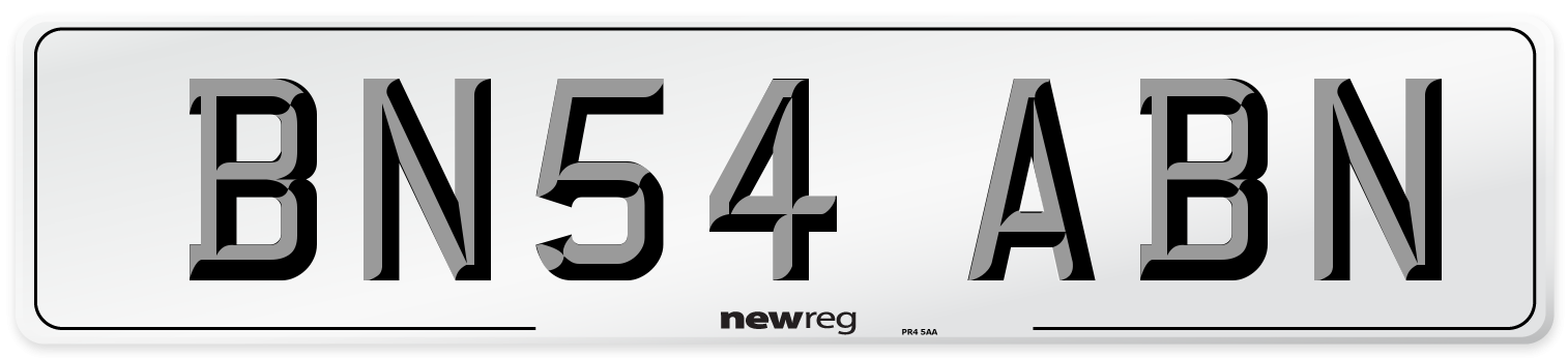 BN54 ABN Number Plate from New Reg